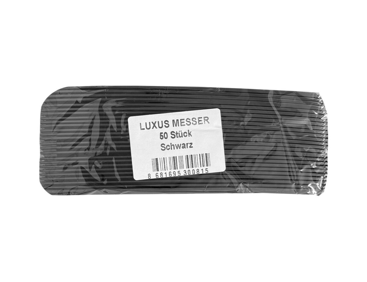 Mehrweg-Plastikmesser (schwarz) - 100 Stk. – Bild 3