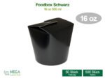 Foodbox Schwarz 16 oz 500 ml - 100 Stk.