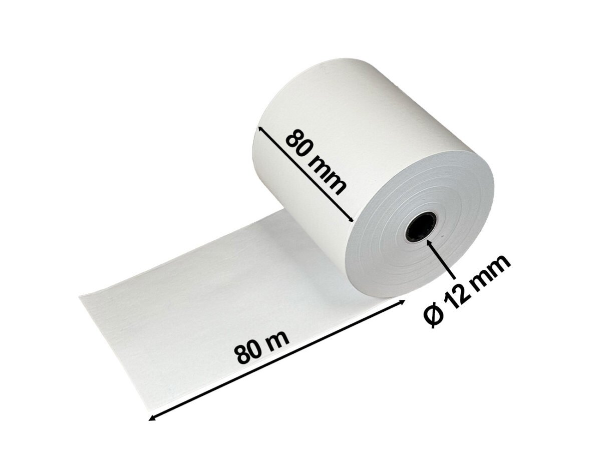 Thermo Kassenrollen 80/80/12 - 80 Laufmeter – Bild 2