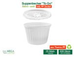 Suppenbecher Thermo "To Go" 500 ml (weiß) - (mit Deckel) AIRPAC - 25 Stk.