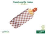 Papierbeutel für Hotdog 9+2,5x20cm FETTDICHT - 300 Stk.