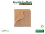 Dönertüte / Snackbeutel - unbedruckt 16x16 cm - (braun) - 2.000 Stk.