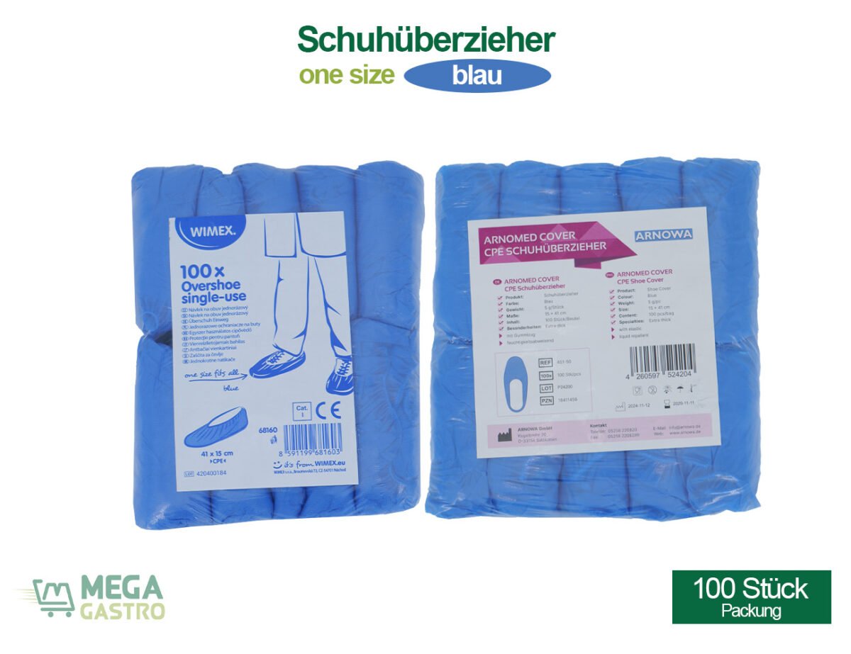 Schuhüberzieher Galoschen I Einweg Premium (blau) 100 Stk. – Bild 1