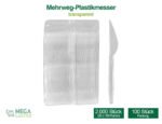 Mehrweg-Plastikmesser (transparent) - 100 Stk.