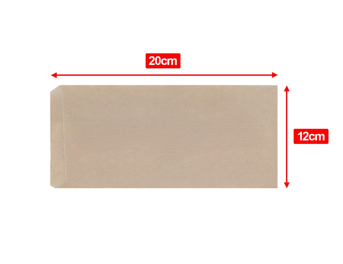 Dönertüte länglich – Snackbeutel – 12×20 cm (braun) 10 kg – Mega Gastro
