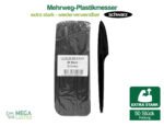 Mehrweg-Plastikmesser (schwarz) - 100 Stk.