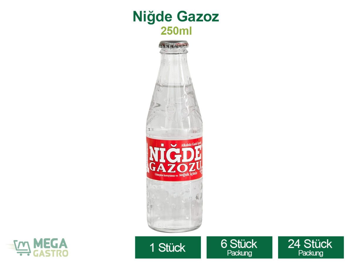 Nigde Gazoz 250ml. Glas Flasche – Bild 1